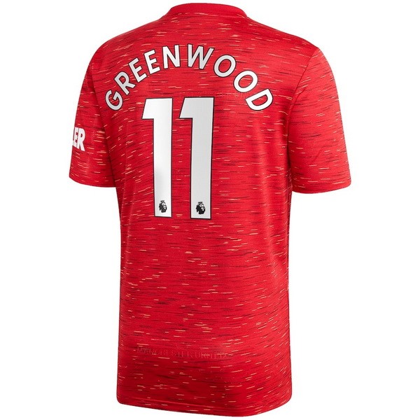 Camiseta Manchester United NO.11 Greenwood Primera equipo 2020-2021 Rojo